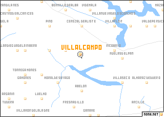 map of Villalcampo