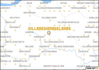 map of Villamediana de Lomas