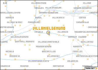 map of Villamiel de Muñó