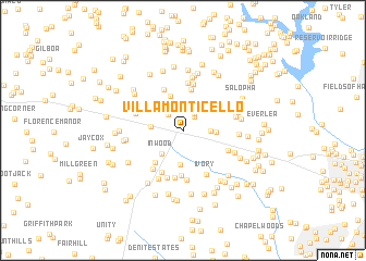 map of Villa Monticello