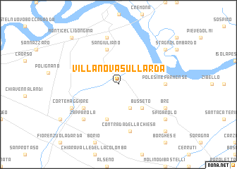 map of Villanova sullʼArda