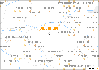 map of Villanova