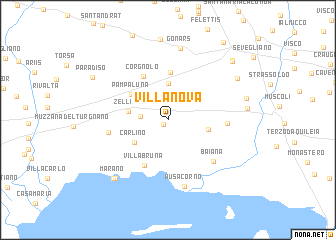 map of Villanova
