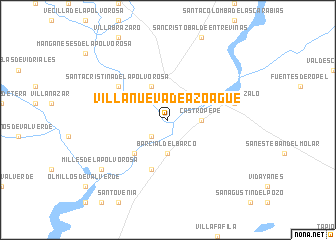 map of Villanueva de Azoague