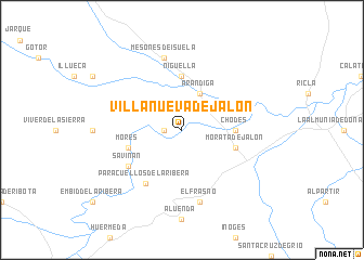 map of Villanueva de Jalón