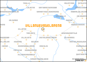 map of Villanueva de la Peña