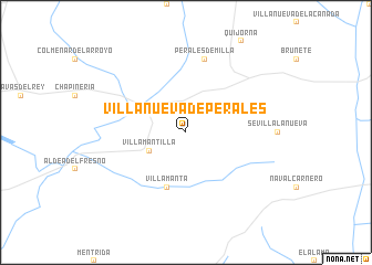 map of Villanueva de Perales