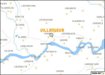 map of Villanueva