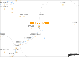 map of Villapinzón
