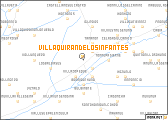 map of Villaquirán de los Infantes
