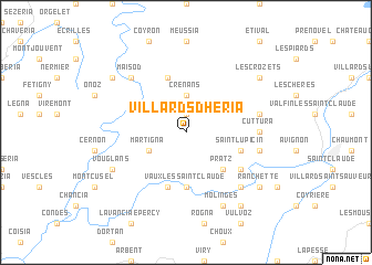 map of Villards-dʼHéria