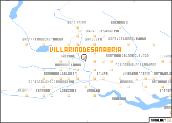 map of Villarino de Sanabria