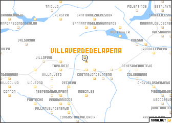 map of Villaverde de la Peña