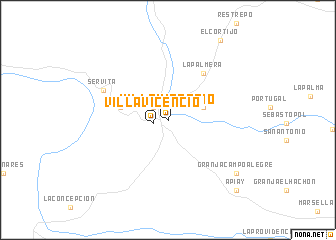 map of Villavicencio