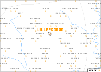 map of Villefagnan