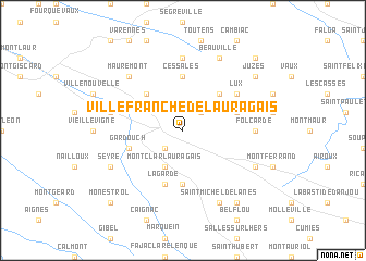 map of Villefranche-de-Lauragais