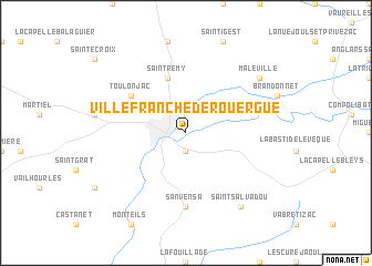 map of Villefranche-de-Rouergue