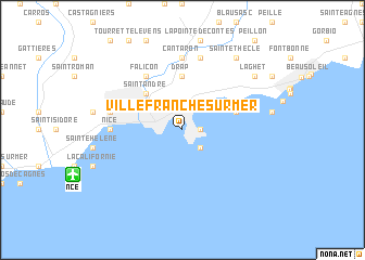 map of Villefranche-sur-Mer