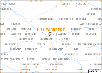 map of Villejoubert