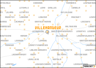 map of Villemandeur