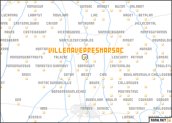 map of Villenave-près-Marsac