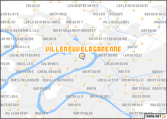 map of Villeneuve-la-Garenne