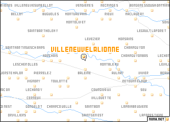 map of Villeneuve-la-Lionne
