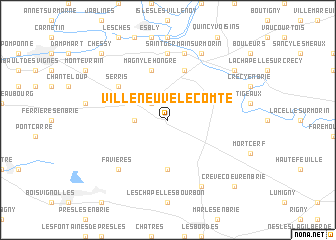 map of Villeneuve-le-Comte