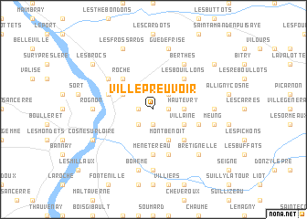 map of Villepreuvoir