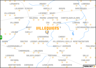 map of Villequiers