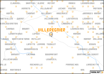 map of Villerégnier