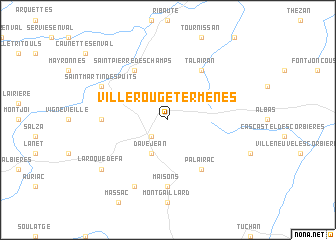map of Villerouge-Termenès