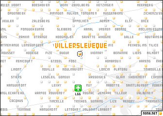 map of Villers-lʼÉvêque