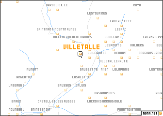 map of Villetalle