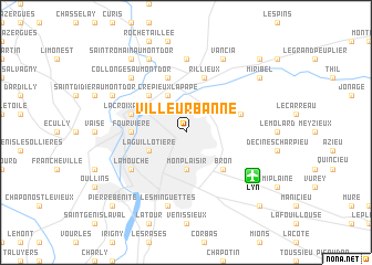 map of Villeurbanne