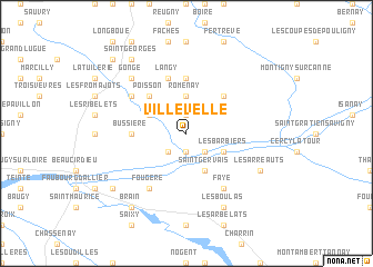 map of Villevelle