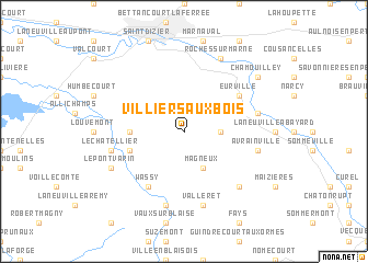 map of Villiers-aux-Bois