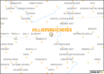 map of Villiers-aux-Chênes
