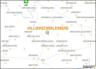 map of Villiers-Charlemagne