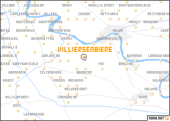 map of Villiers-en-Bière