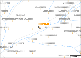 map of Villodrigo