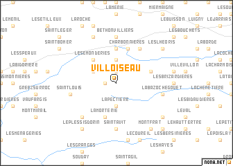 map of Villoiseau