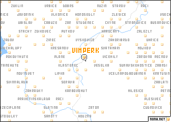 map of Vimperk