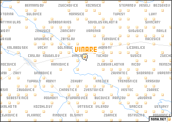 map of Vinaře