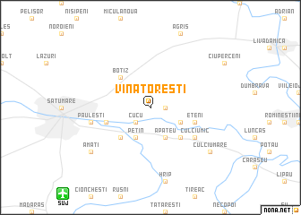 map of Vînătoreşti