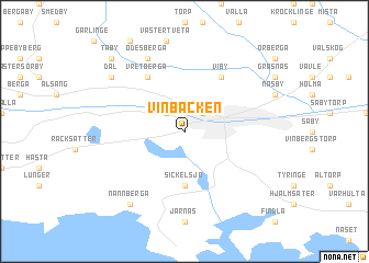 map of Vinbäcken