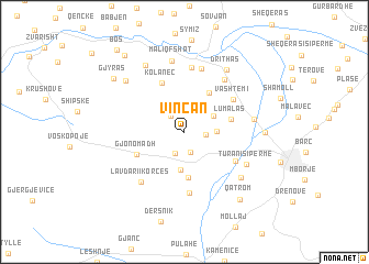 map of Vinçan