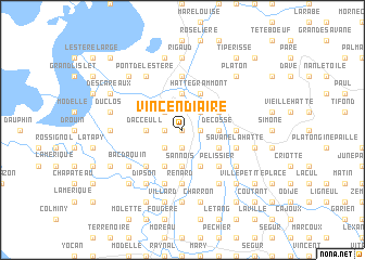 map of Vincendiaire