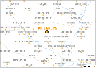 map of Vincgalys