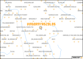 map of Vindornyaszőlős